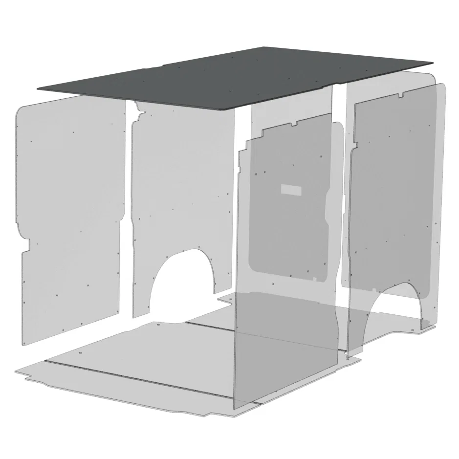 635-114-2613.HX – LEGEND FLEET Van Ceiling Liner, Textured Grey Polypropylene Outer Layer With A Plastic Core Backed ...